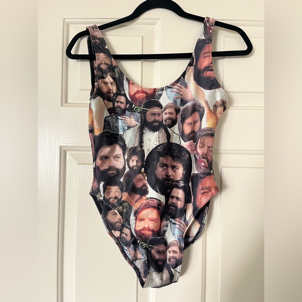 Zack Galifinakis Graphic Print Bodysuit